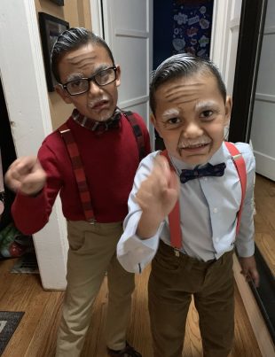 How to do old person makeup on kid?