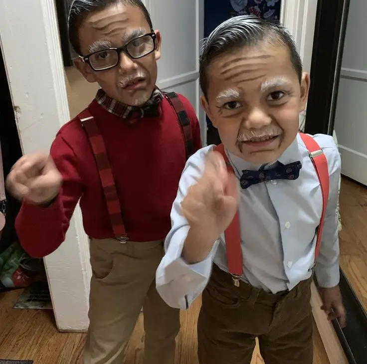 How to do old person makeup on kid?