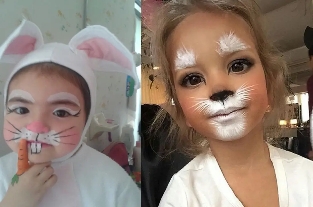 How to do bunny makeup on kids