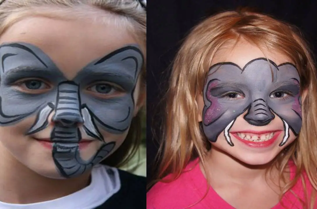 How to do elephant makeup on kids