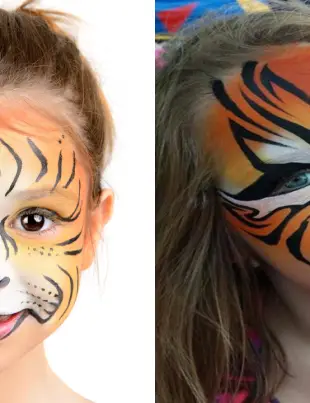 How to do tiger makeup on kids